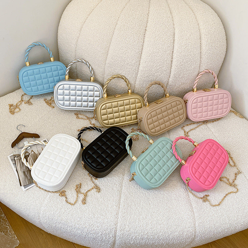 Wholesale  Small Bag  Summer New Fashionable Woven Hand Box Bag